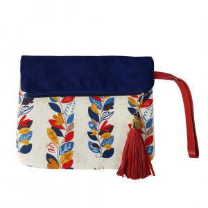 Bolsa clutch de tecido Vikki Maria Adna