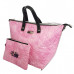 Bolsa de mão em tecido rosa Maria Adna