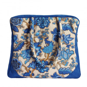 Bolsa de tecido floral azul Maria Adna