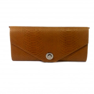 Carteira/Clutch em Couro Caramelo Maria Adna