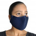 Máscara de tecido azul marinho unissex Kit 4 unidades Maria Adna