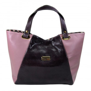 Bolsa sacola em couro lilás Maria Adna