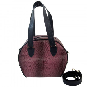 Bolsa Tiracolo/Mão em Couro legítimo roxo Maria Adna