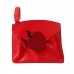 Bolsa clutch em couro vermelho Maria Adna