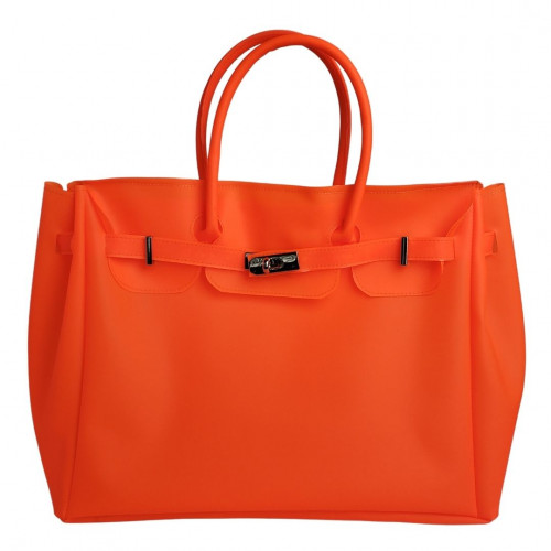 Bolsa Tiracolo em Silicone Laranja Neon Maria Adna