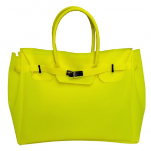 Bolsa Tiracolo em Silicone Amarelo Neon Maria Adna