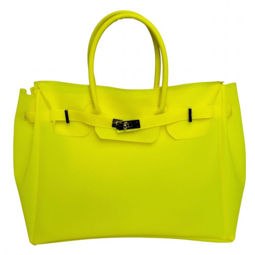 Bolsa Tiracolo em Silicone Amarelo Neon Maria Adna