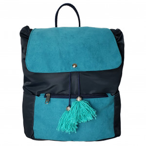 Mochila saco em Nylon azul Maria Adna